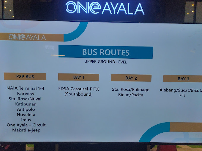 One Ayala Terminal | Bus | P2P | PUV | Routes, Schedules & Fares - PITX ...